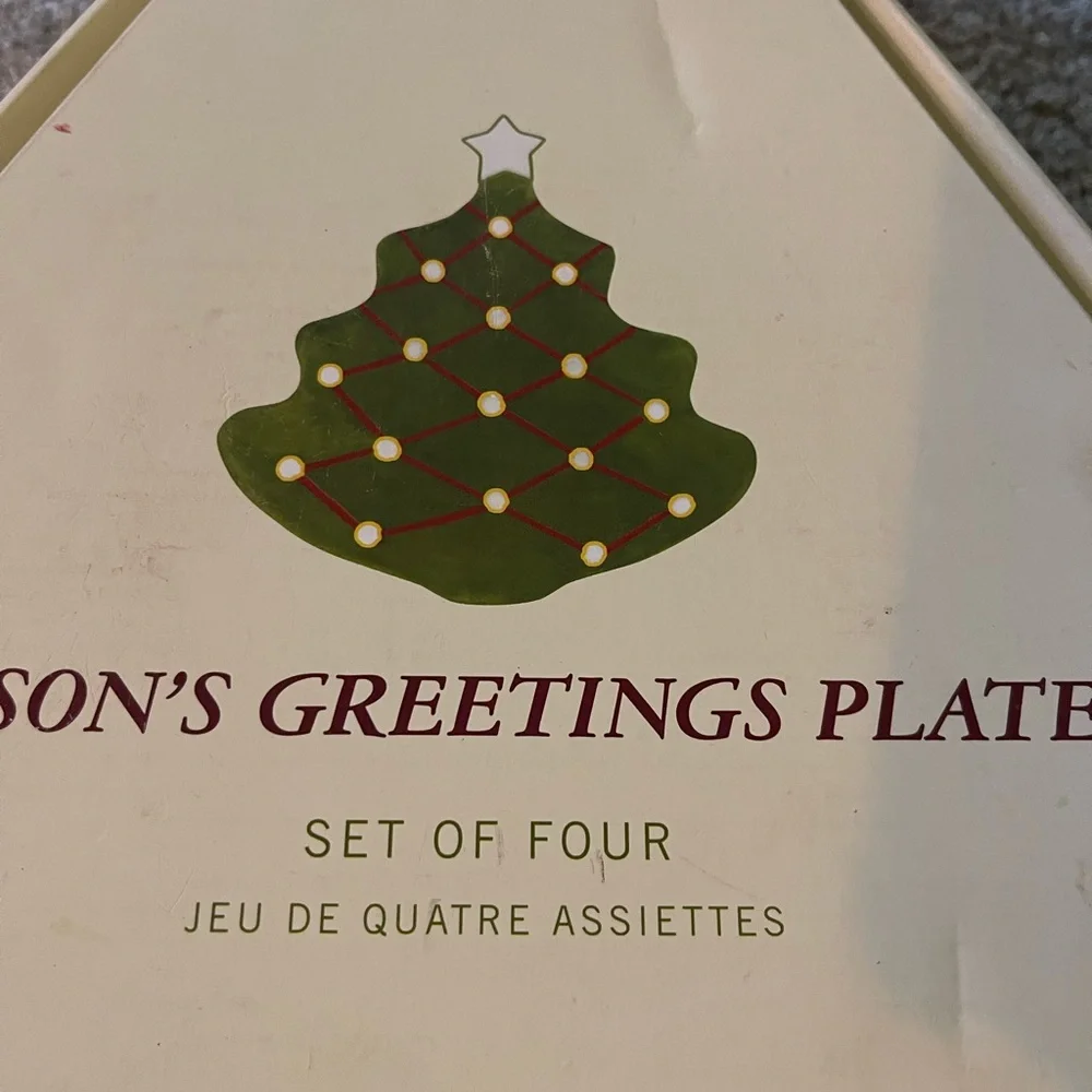 Pottery Barn Christmas plates